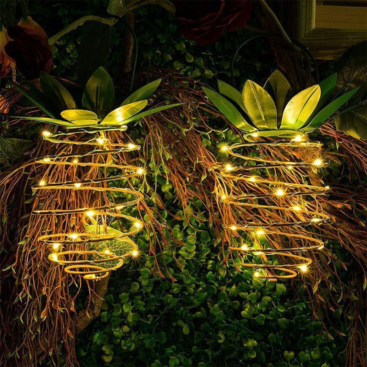 Outdoor Solar Light Waterproof Pineapple Shape Garden Solar