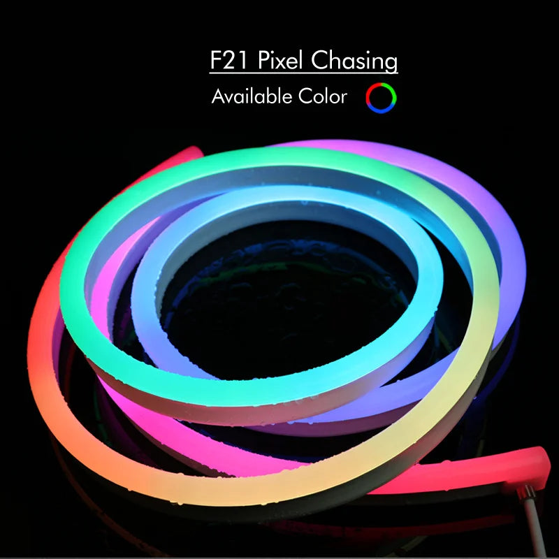 TUYA Neon LED Strip Lights 12-24V 84LEDs/M Silicone Neon Rope Light