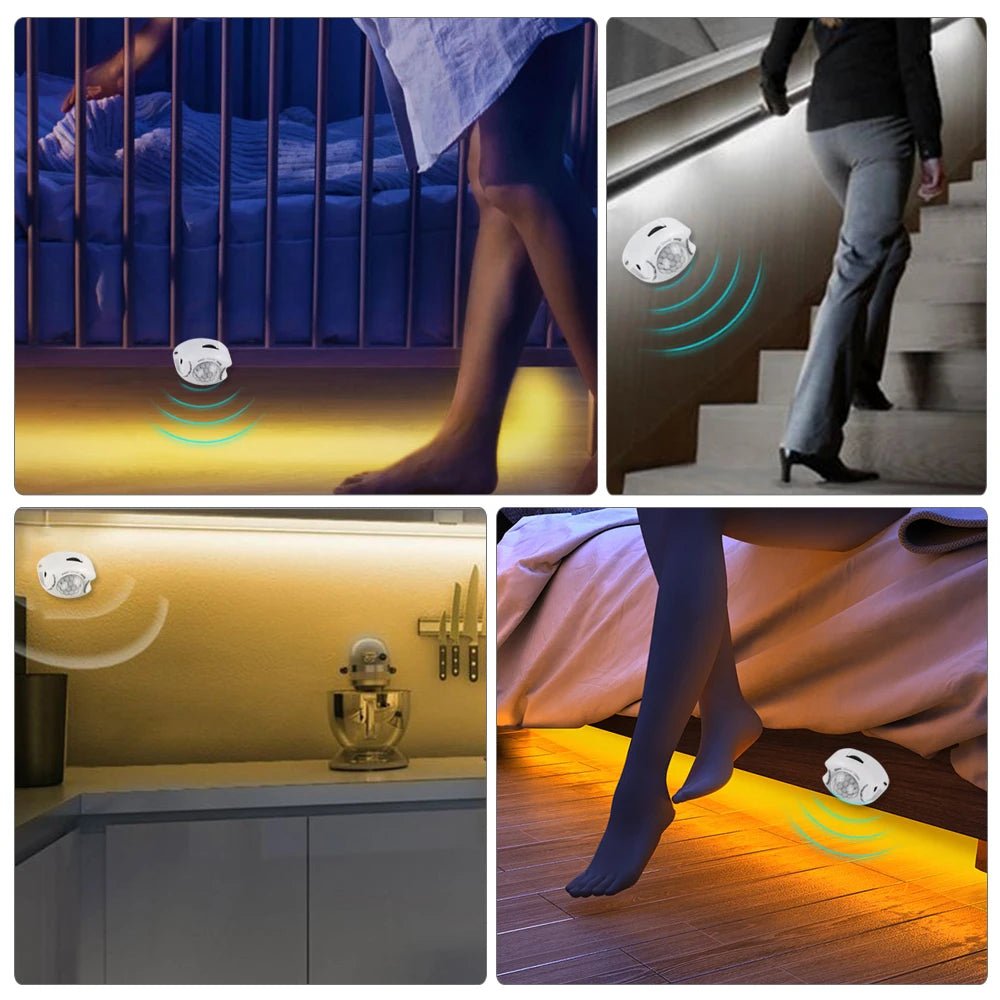 1-5m PIR Motion Sensor LED Strip Lights IP65 Waterproof DC