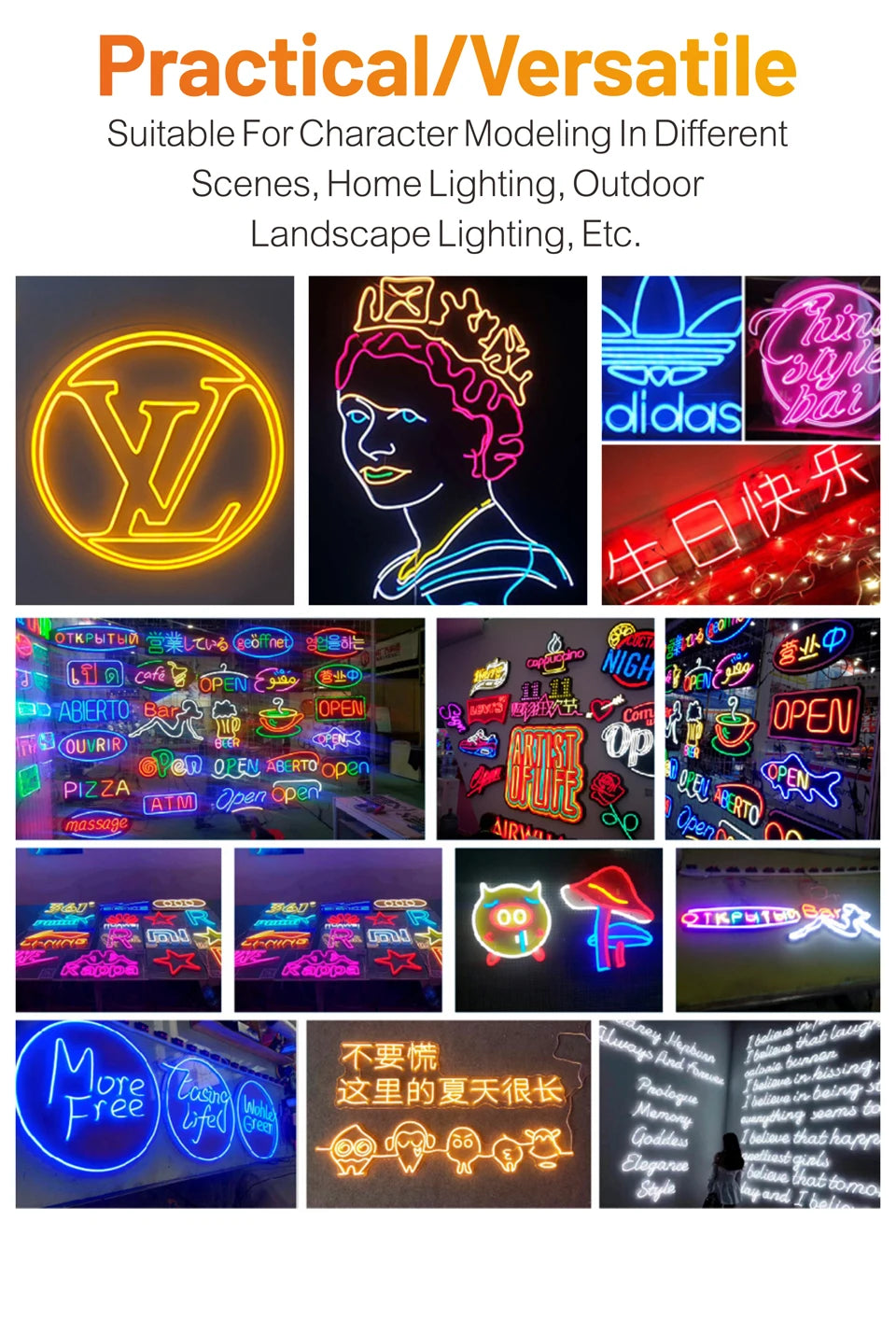 6/8mm 5M/Rolls DIY Separate Silicone Neon Strip Led Tape