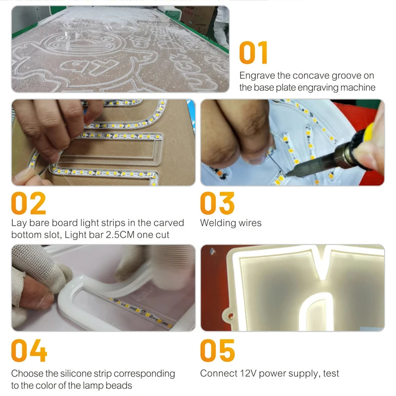 6/8mm 5M/Rolls DIY Separate Silicone Neon Strip Led Tape