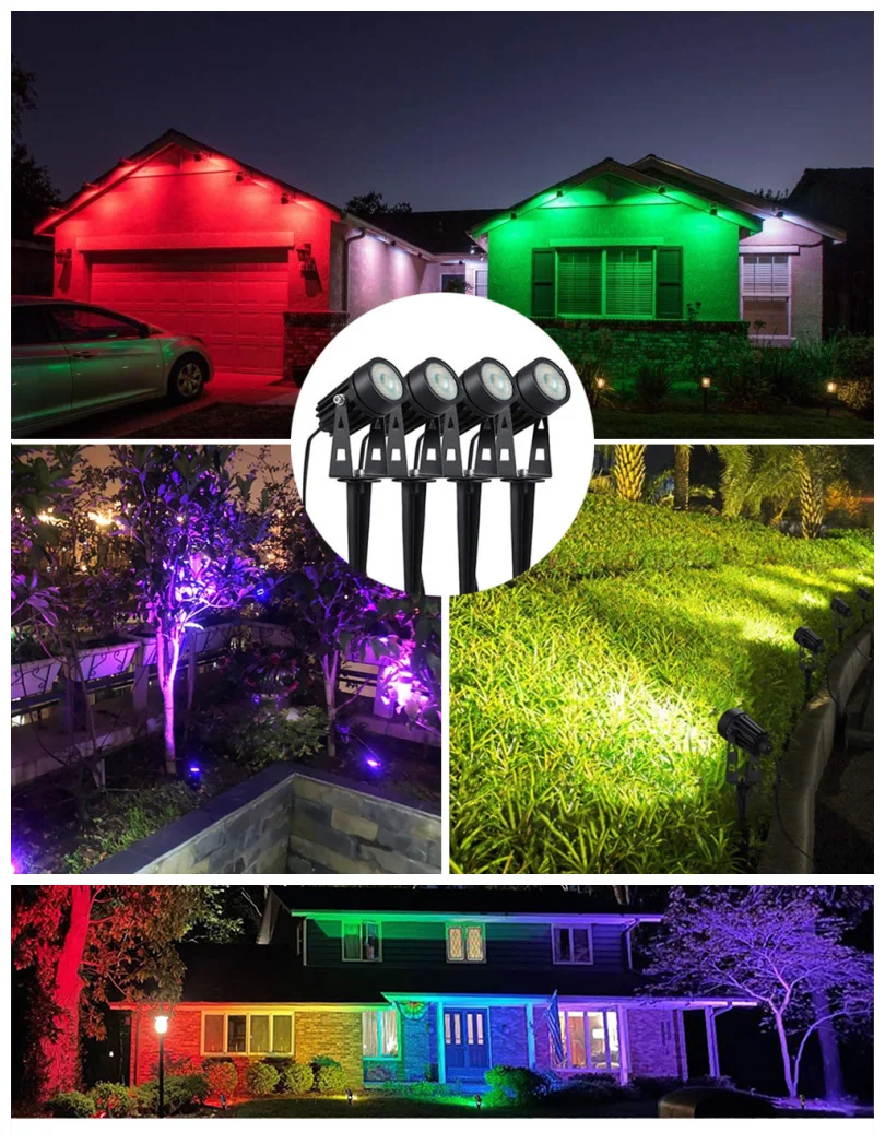 2/4/6/8PCS RGB Smart App LED Garden Lights