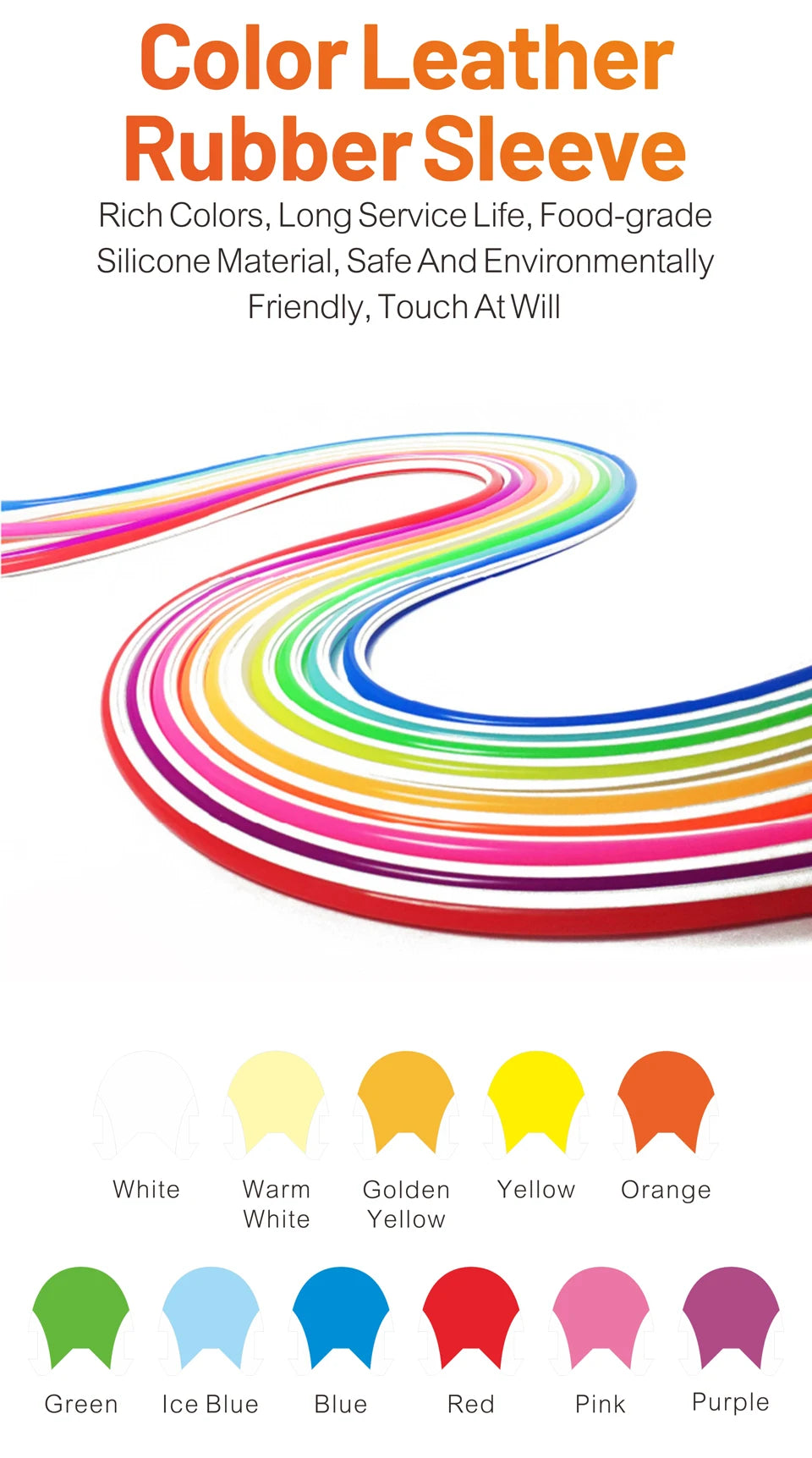6/8mm 5M/Rolls DIY Separate Silicone Neon Strip Led Tape