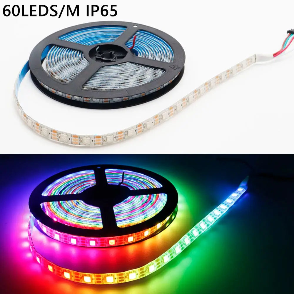 DC5V WS2812B Led Strip light 30/60/74/96/144leds/m Individually
