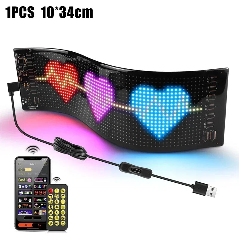 1-2 Pieces Devil‘s Eye LED Car Windshield Screen Animation Screen Light