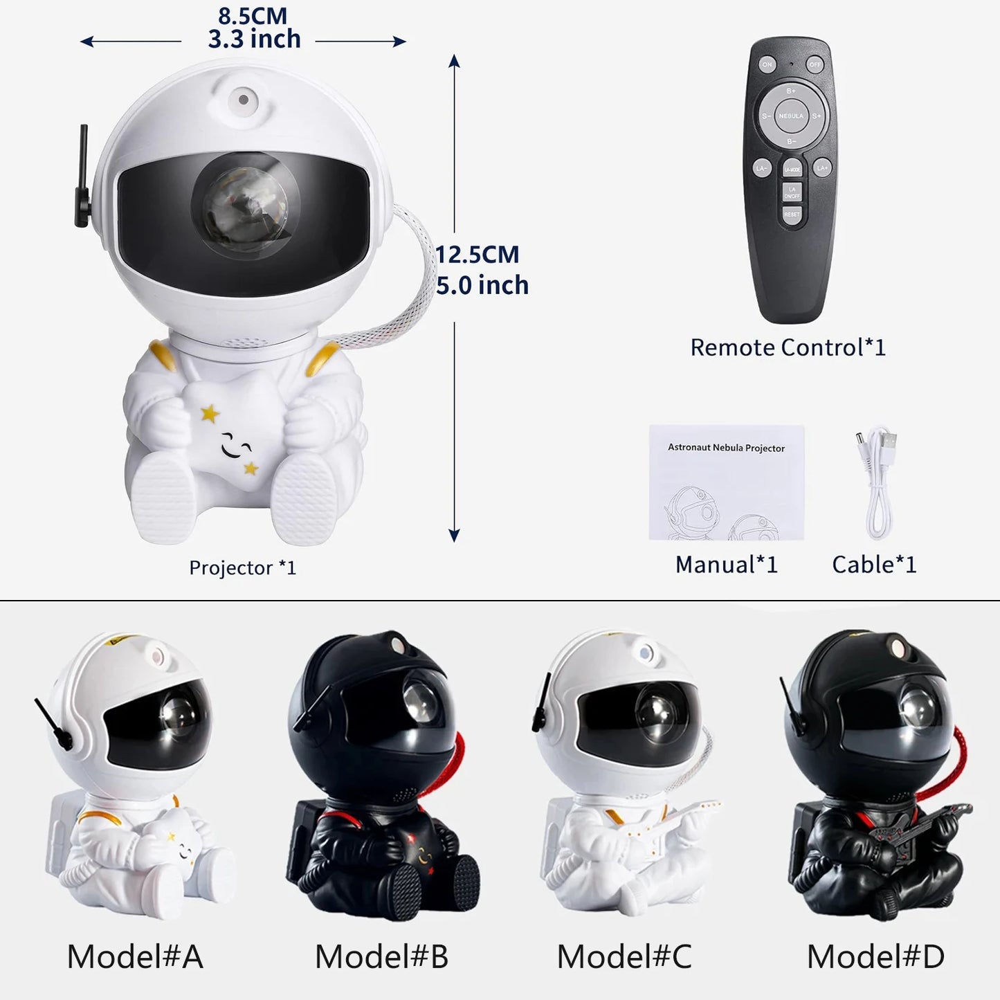 Galaxy Star Astronaut Projector Light Starry Sky Porjectors Lamp