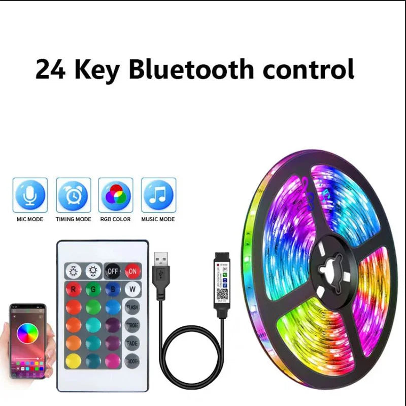 Bluetooth LED Strip Lights SMD 5050 RGB APP Remote Control