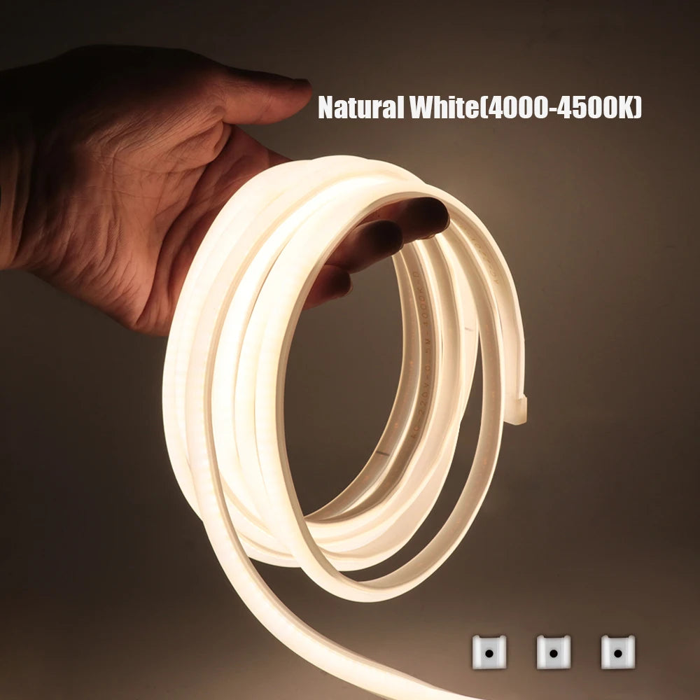 1/35M High Bright COB LED Strip Light 220V 288Leds Neon Strip