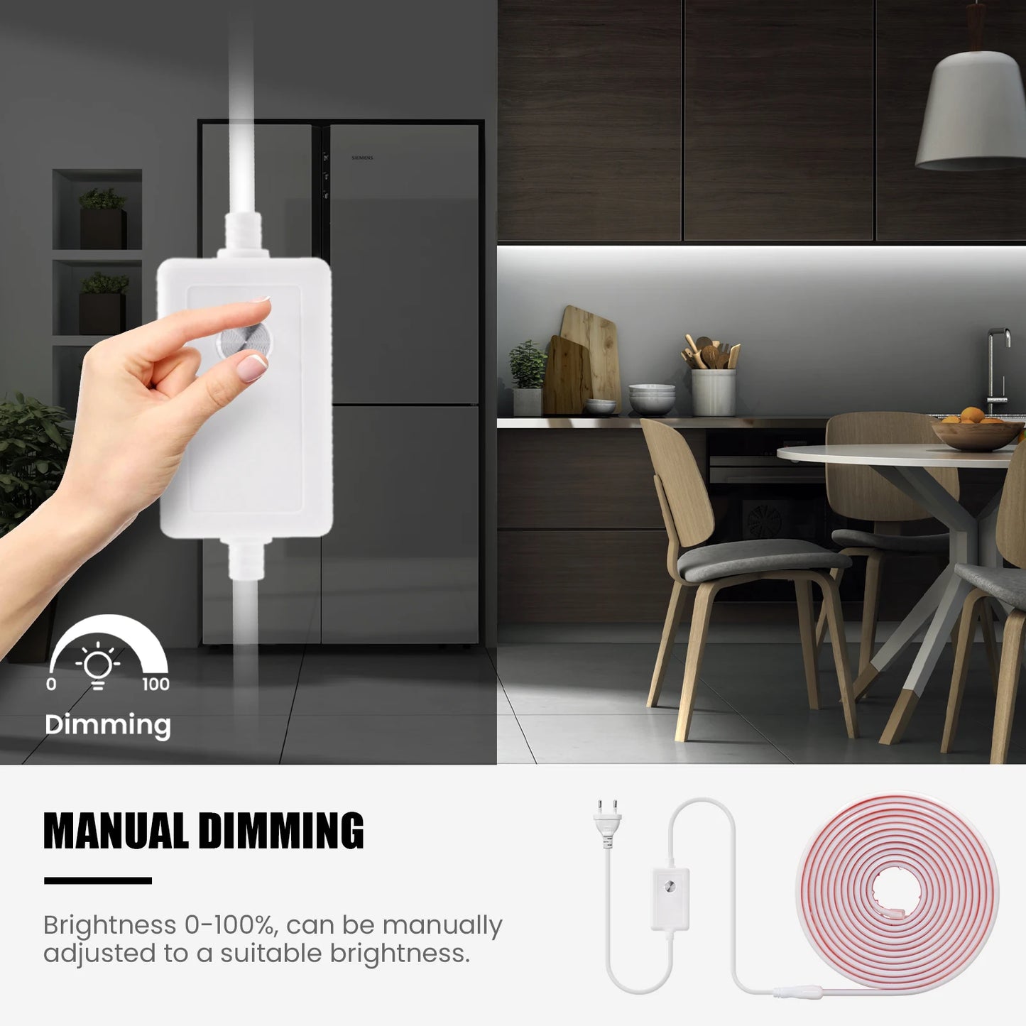220V Dimmable Flexible Adhesive Tape for Home Garden Lighting