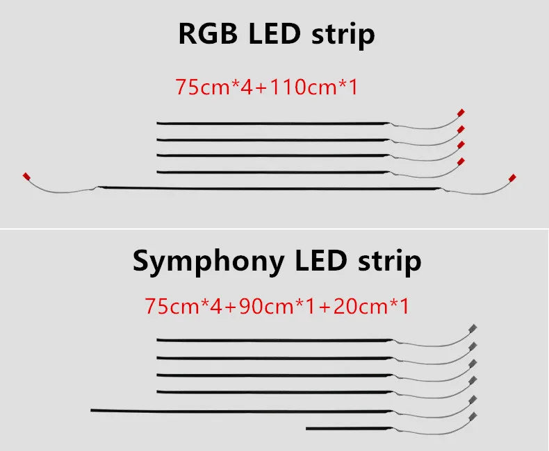 Universal Symphony Car LED Ambient Light 64 RGB Color Car Interior