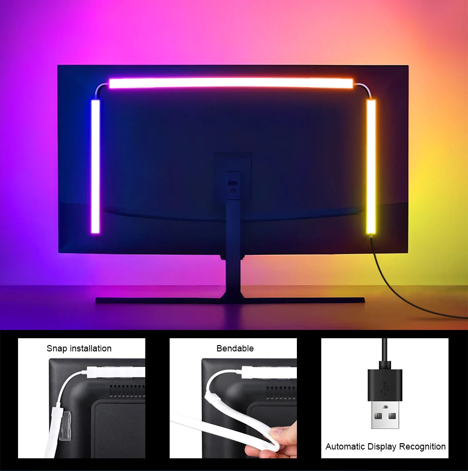 Smart Computer Monitor Sync LED Strip Light RGBIC PC Display Screen