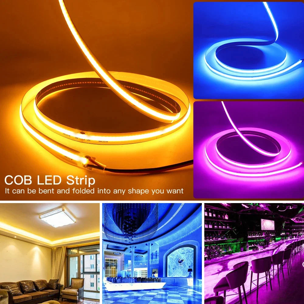 5V USB RGB COB Strip 576Leds/M Color Changing LED Strip Lights