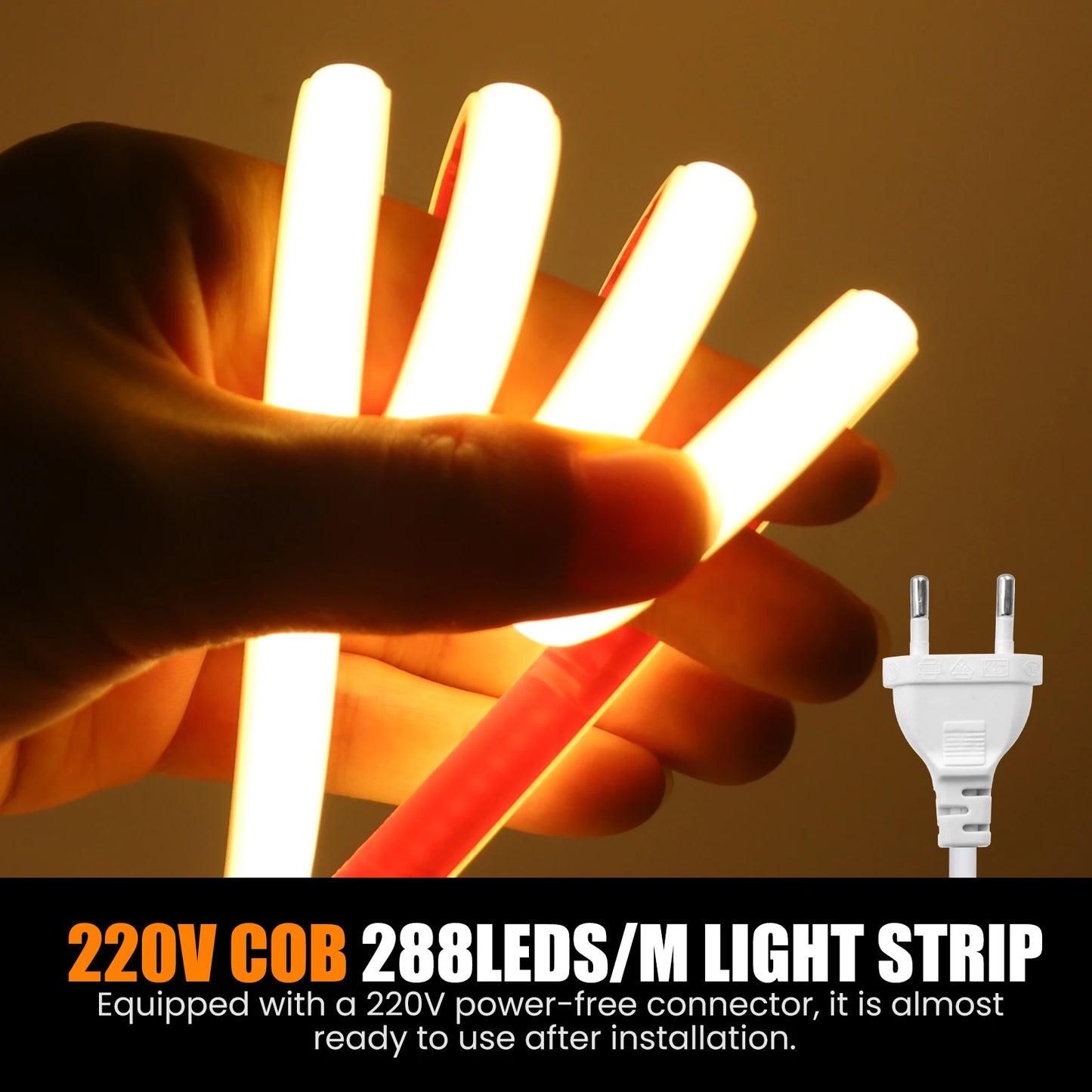 220V Dimmable Flexible Adhesive Tape for Home Garden Lighting