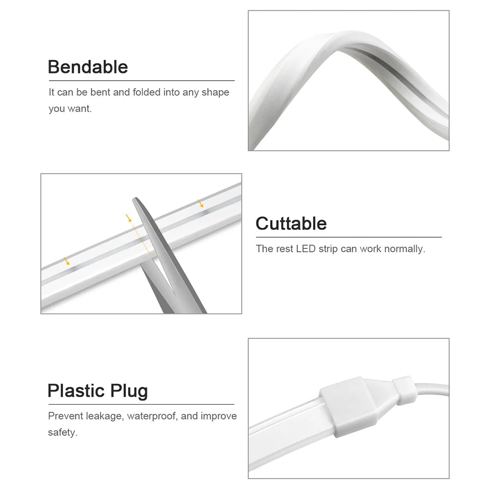 10M 5M 2M Two PIR Motion Sensor Switch 24V Neon LED Strip Light