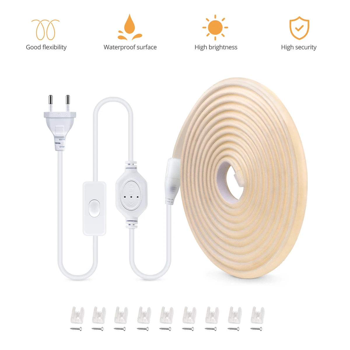 110V 220V Cob LED Strip Light Super Bright waterproof