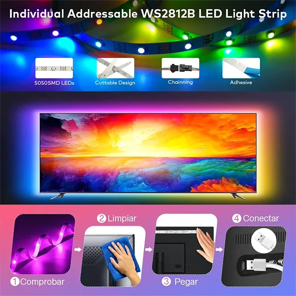 LED Strip Light Strip 5V USB RGB 5050 Light Strip Bluetooth APP