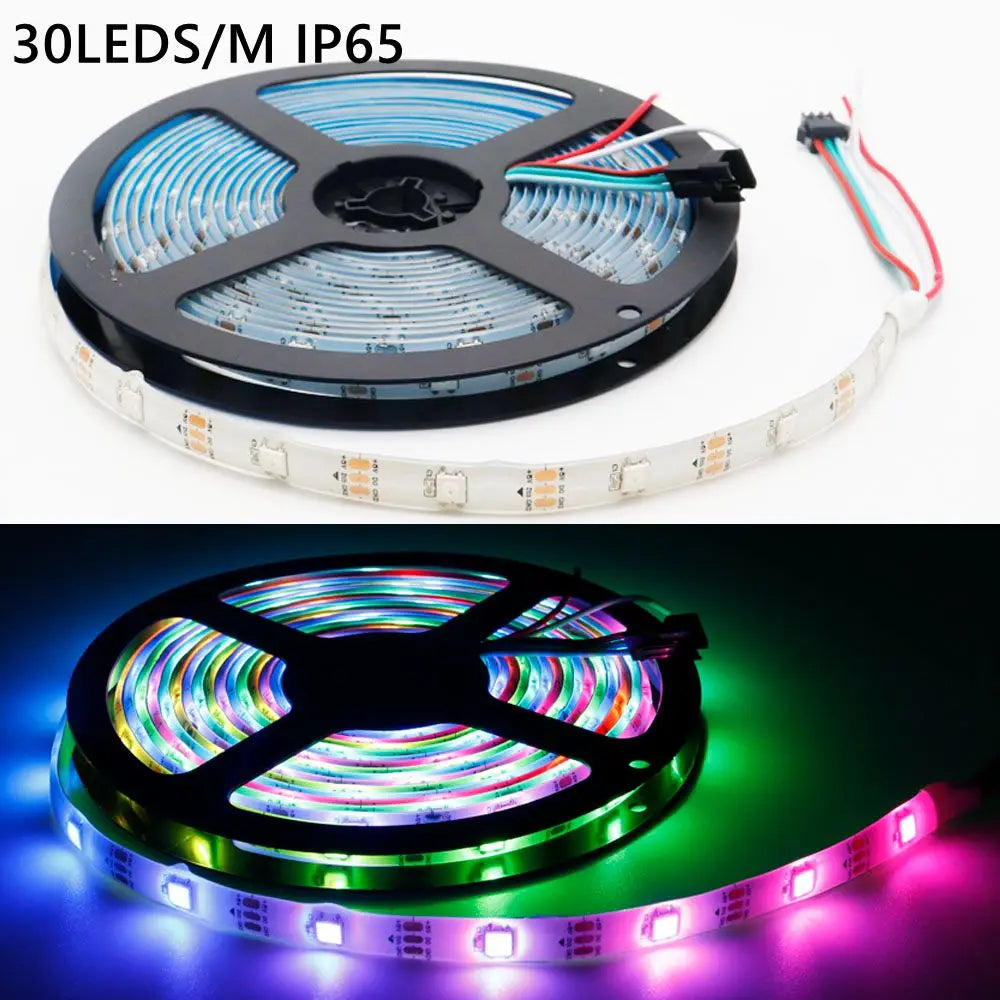DC5V WS2812B Led Strip light 30/60/74/96/144leds/m Individually