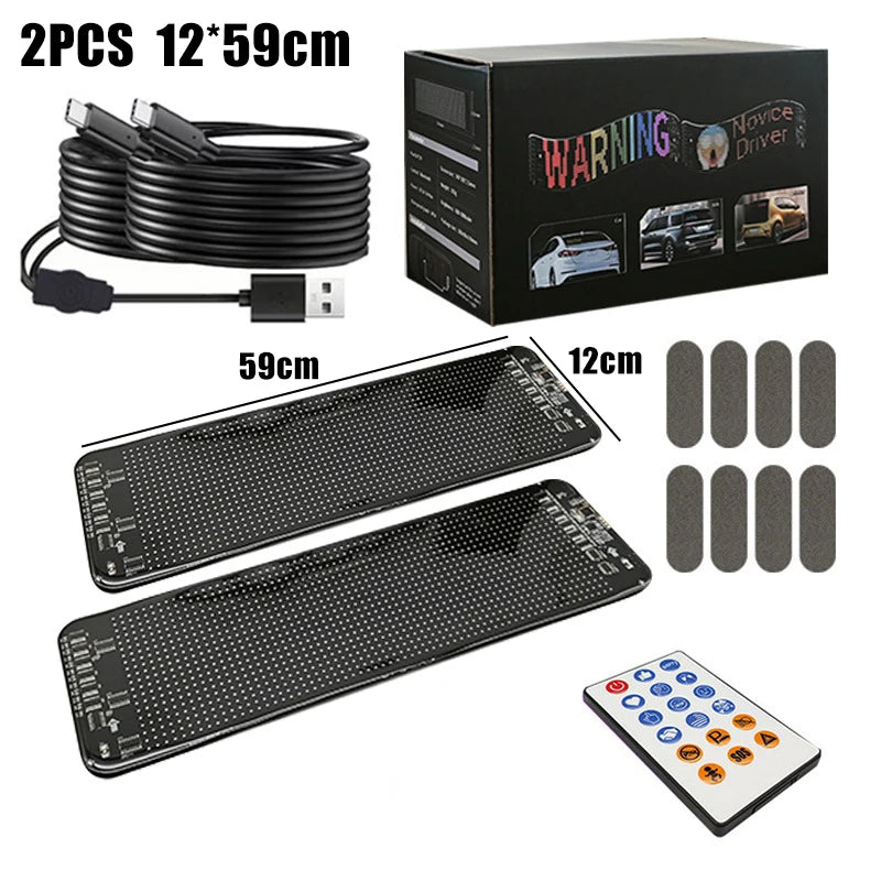 1-2 Pieces Devil‘s Eye LED Car Windshield Screen Animation Screen Light