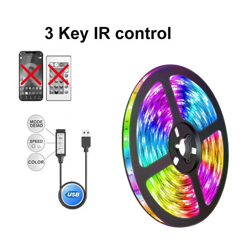 Bluetooth LED Strip Lights SMD 5050 RGB APP Remote Control