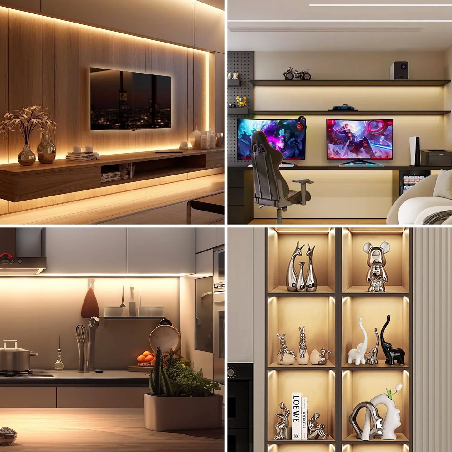 5V COB LED Strip Touch Dimmer USB Plug 320LEDs/m High Density