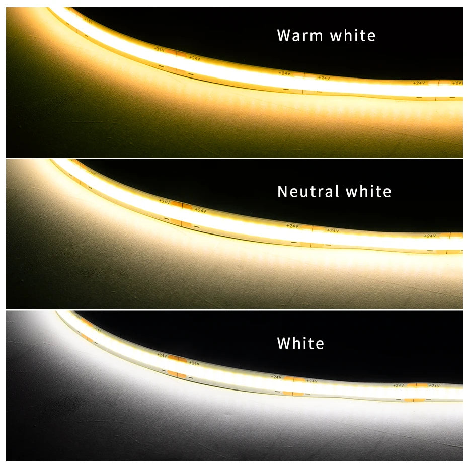 24V Under Cabinet Collection Display 320Leds COB LED Strip Light
