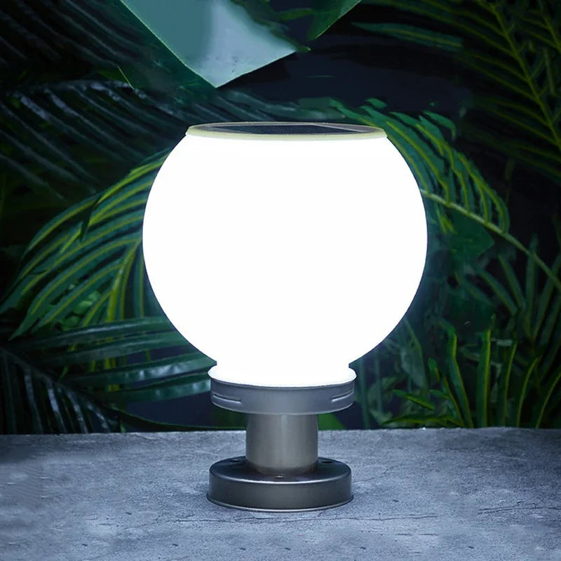 40CM LED Solar Column Head Light Courtyard Corner Light