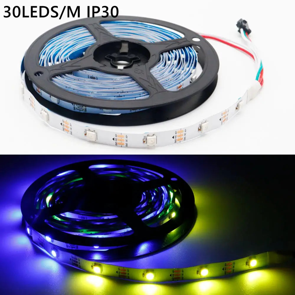 DC5V WS2812B Led Strip light 30/60/74/96/144leds/m Individually