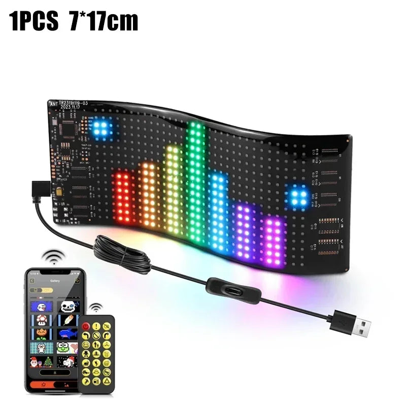 1-2 Pieces Devil‘s Eye LED Car Windshield Screen Animation Screen Light