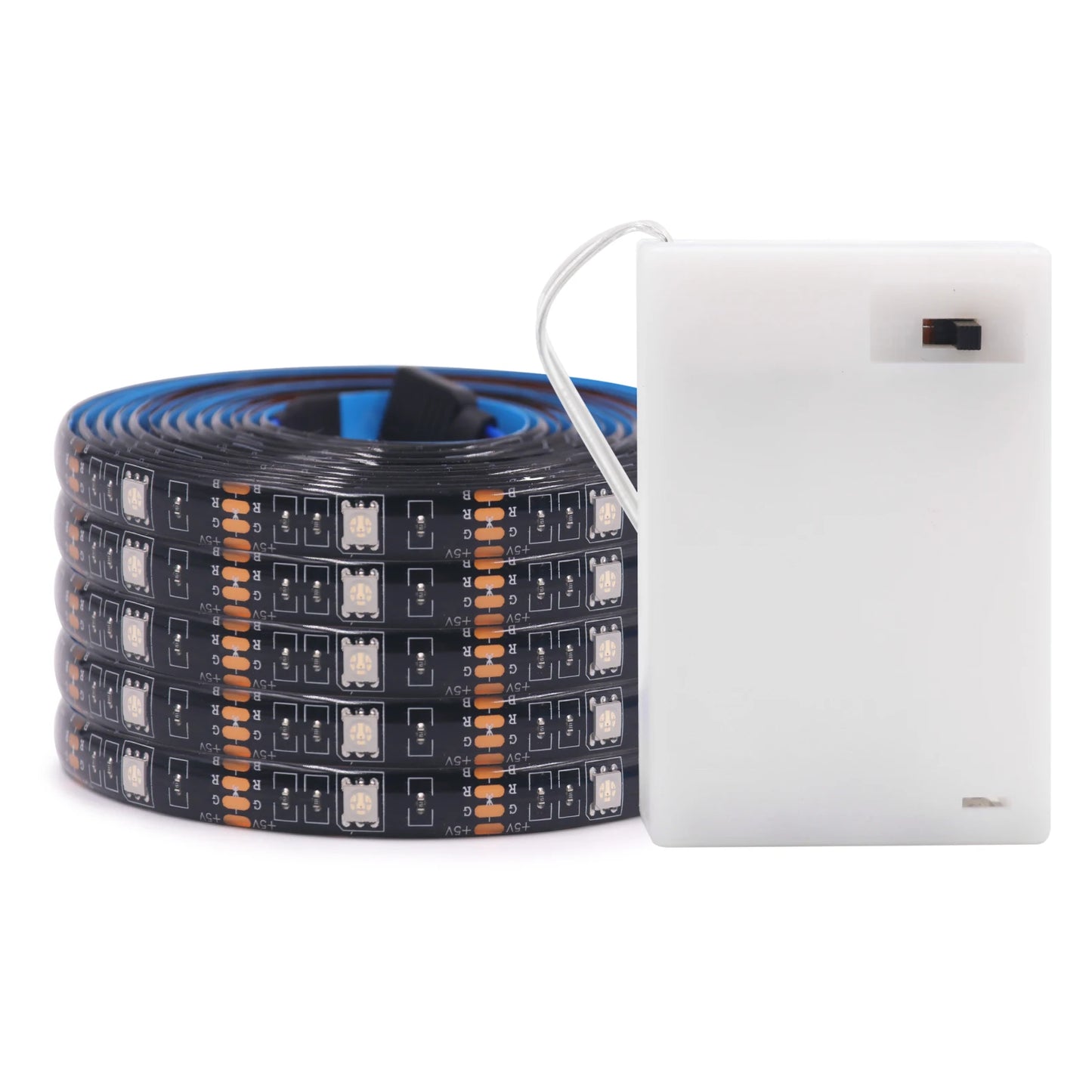 3AA Battery Power RGB Led Strip Light 5V 5050 with 3/17/24 Key