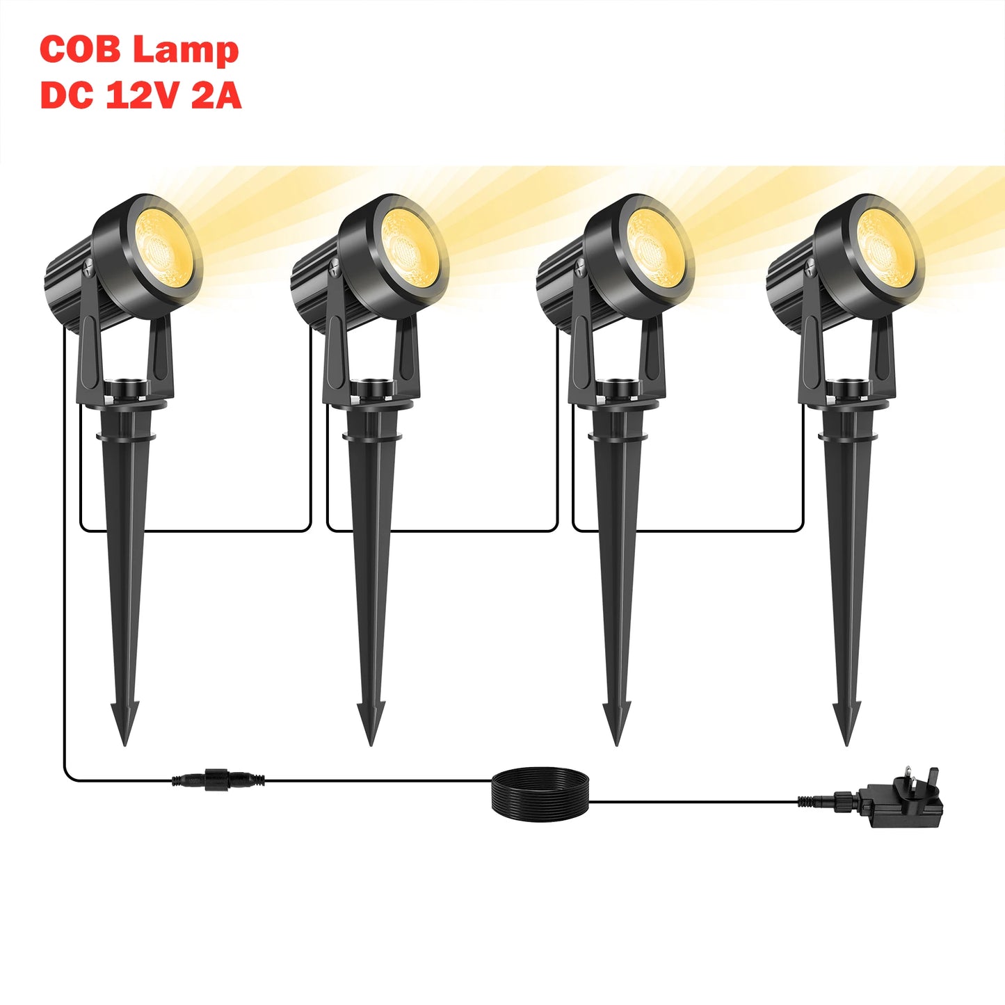 2/4/6/8/10 Lights Low Voltage Landscape Lighting Outdoor Lamp