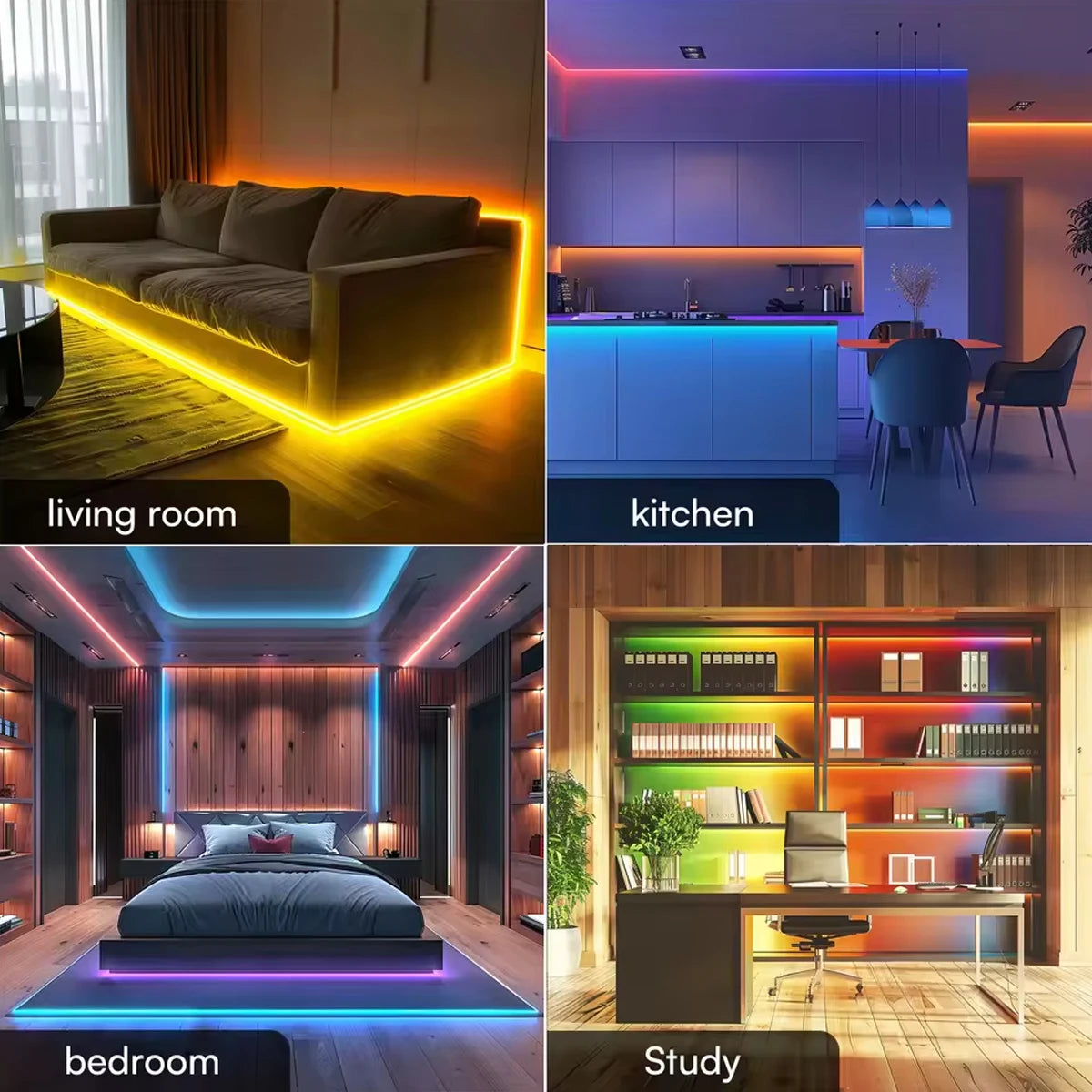5050 RGB LED strip light with 44 keys remote control light strip