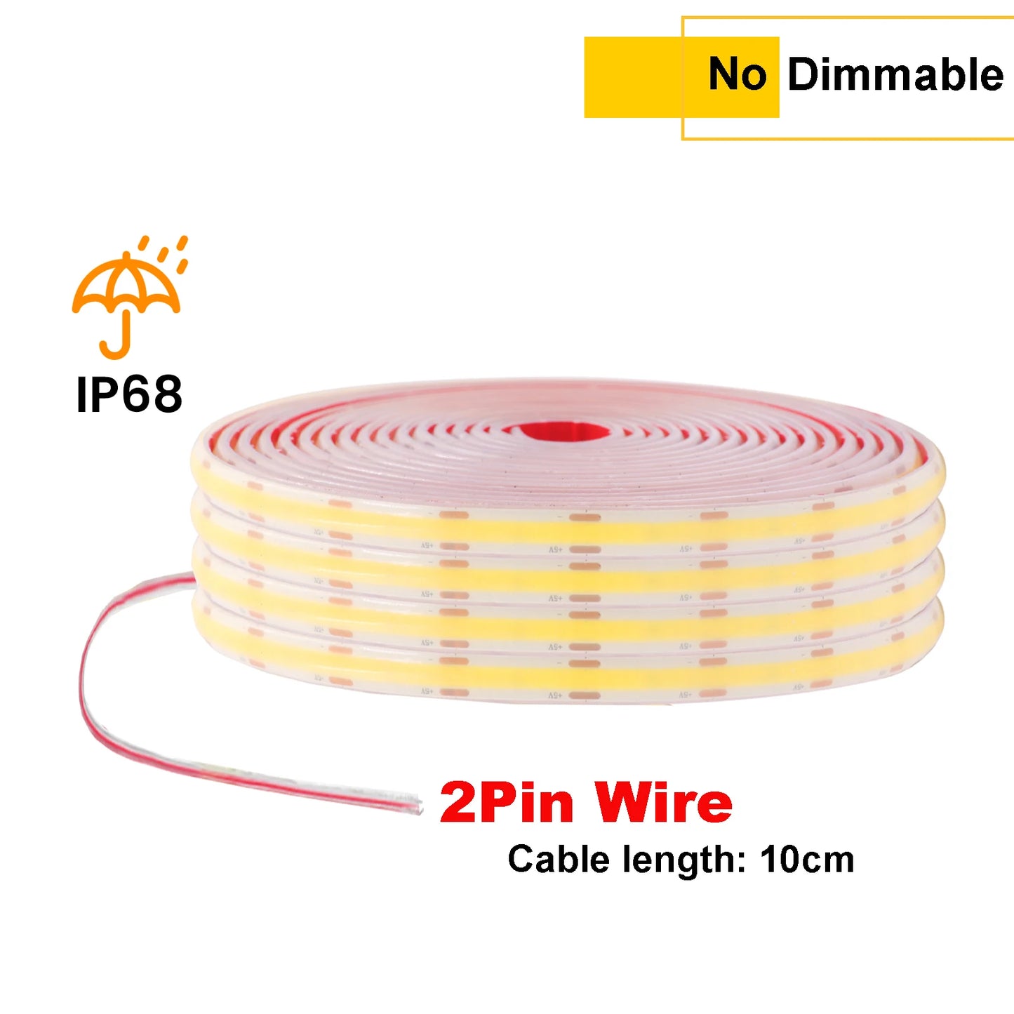 IP68 Waterproof USB COB LED Strip Light 5V 320LEDs
