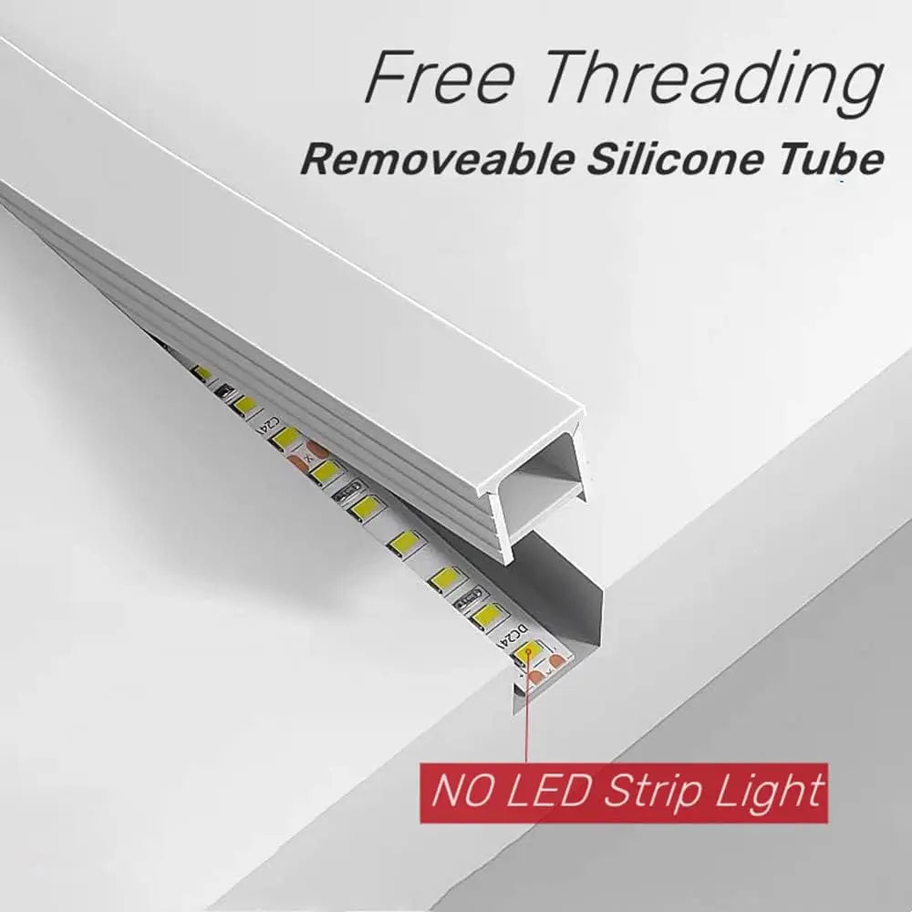1M-10M Embedded LED Neon Rope Tube Black White Soft Strip Light