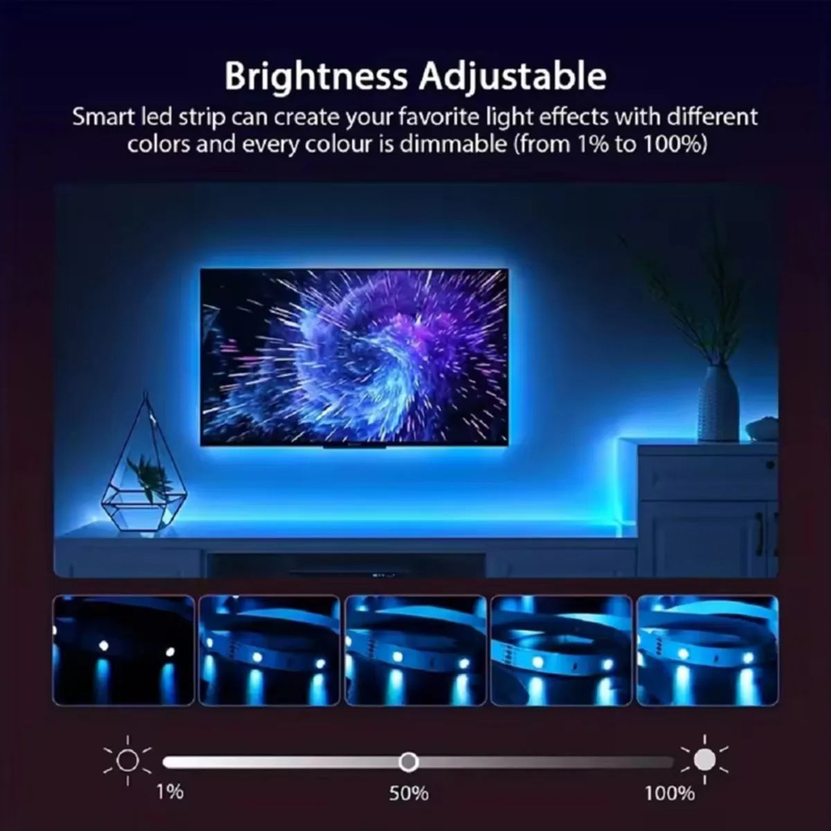 5050 RGB LED strip light with 44 keys remote control light strip