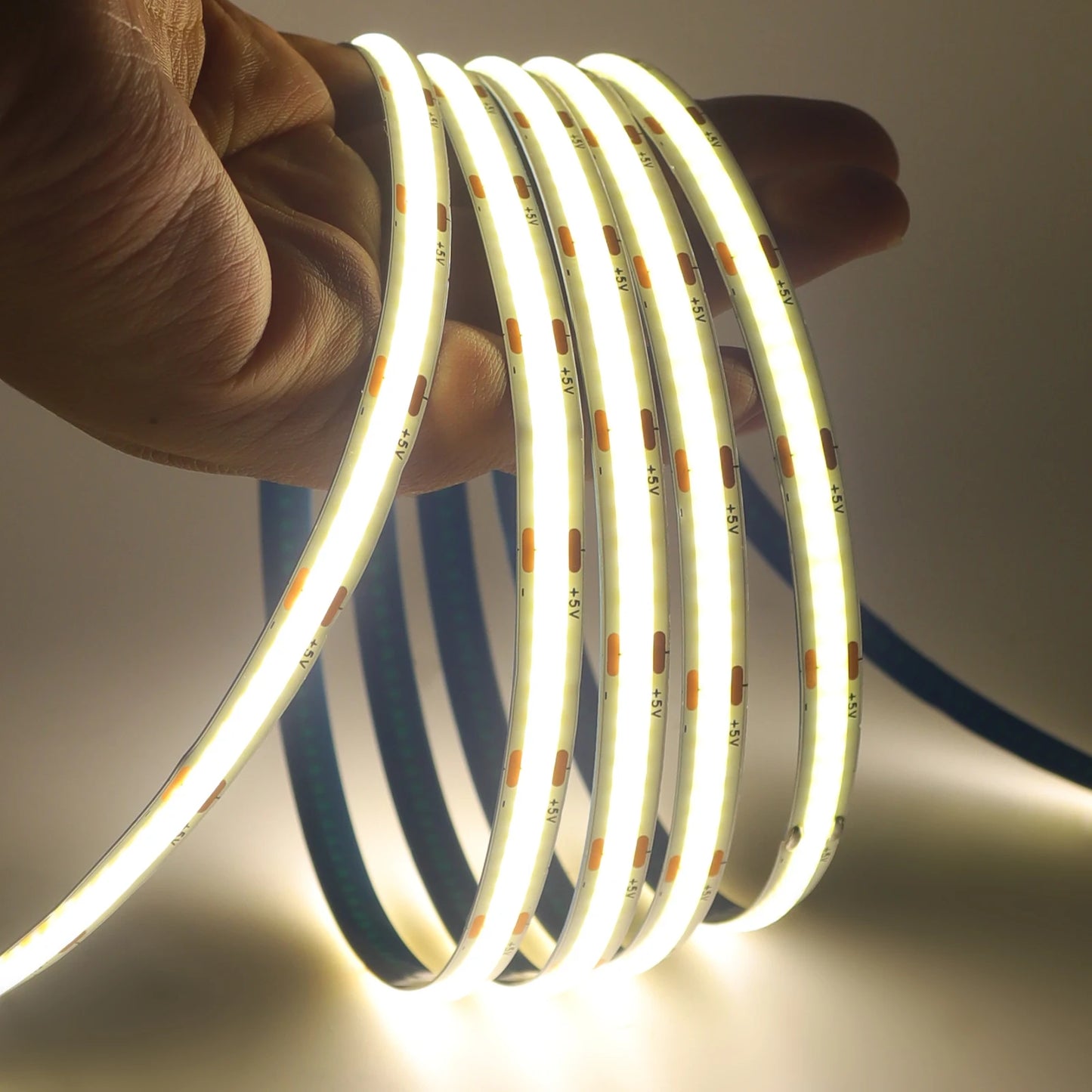 5V COB LED Strip High Density 320LEDs/m USB LED Light