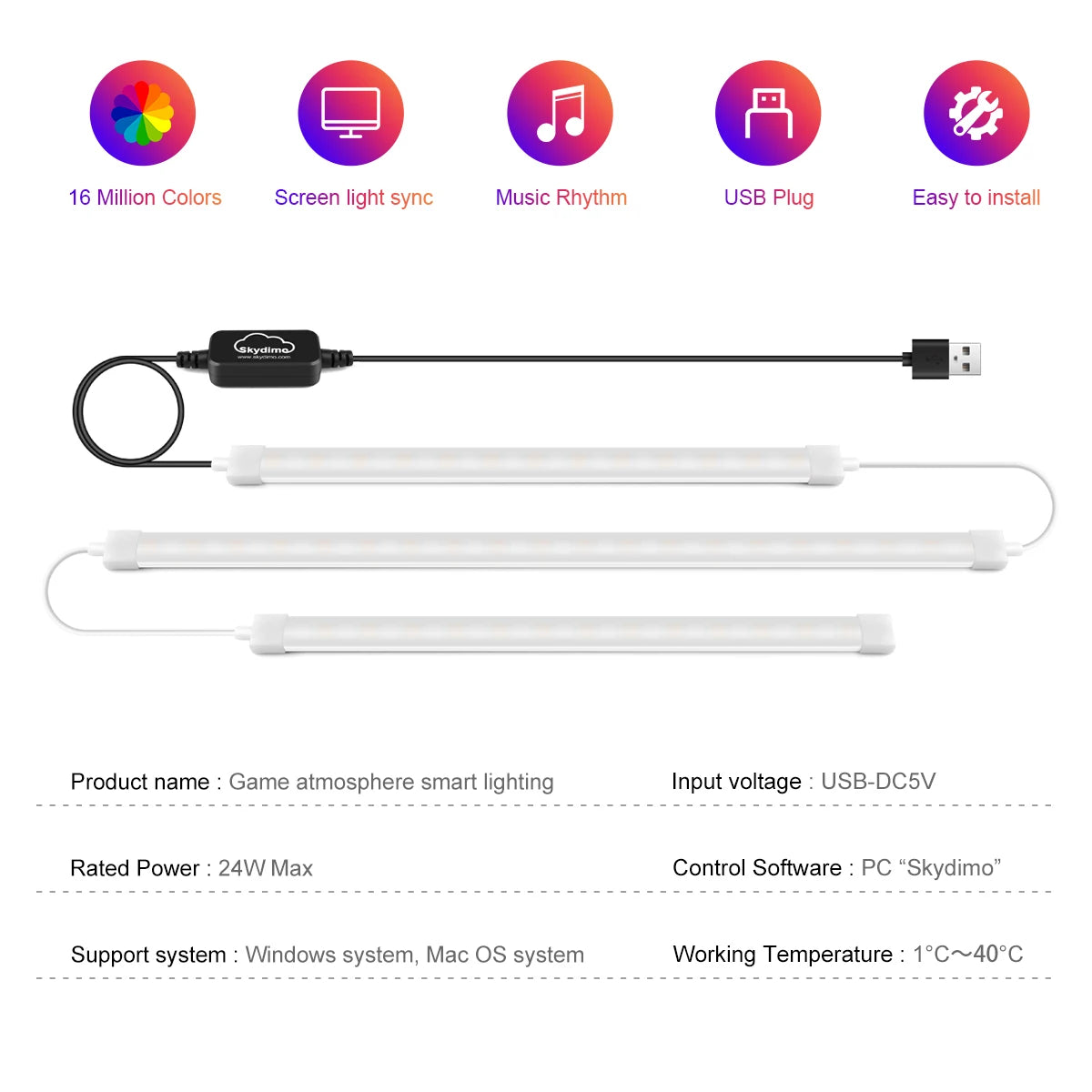 Smart Computer Monitor Sync LED Strip Light RGBIC PC Display Screen