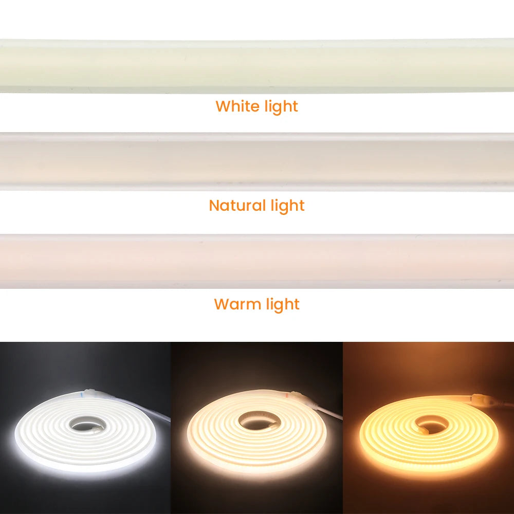 1/35M High Bright COB LED Strip Light 220V 288Leds Neon Strip