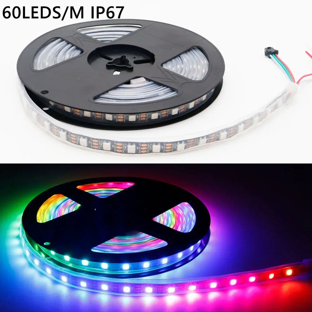 DC5V WS2812B Led Strip light 30/60/74/96/144leds/m Individually