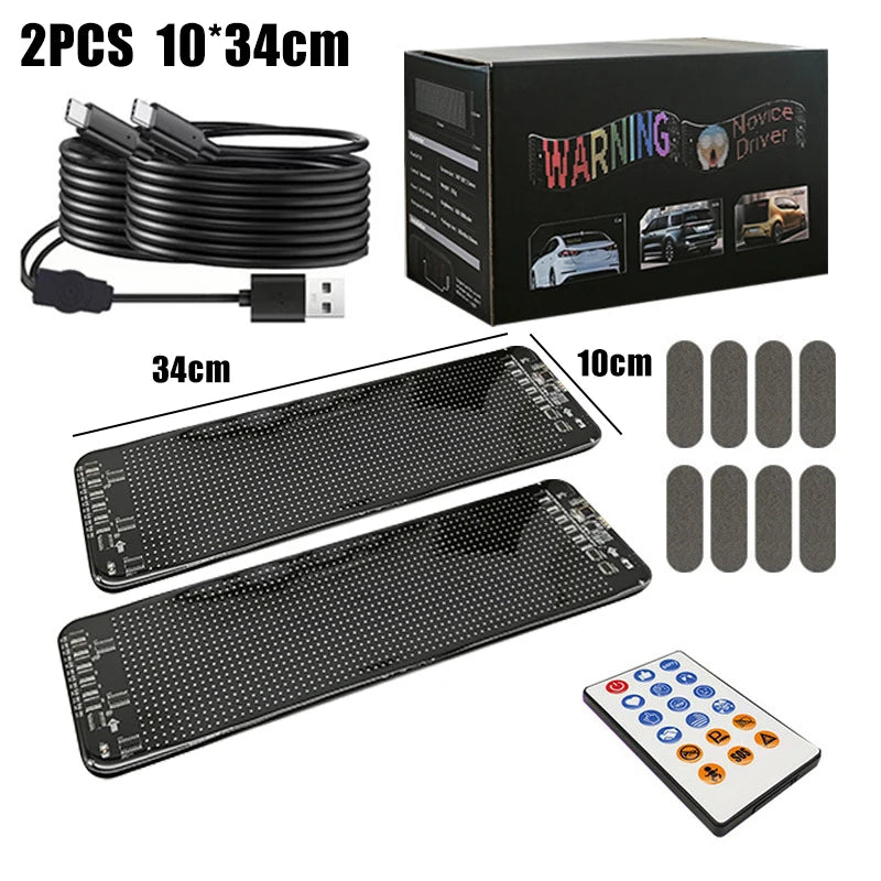 1-2 Pieces Devil‘s Eye LED Car Windshield Animation Screen Light