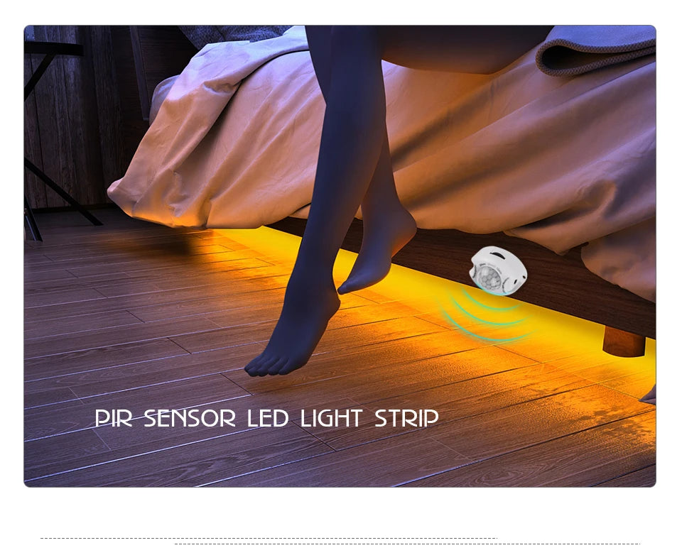 1-5m PIR Motion Sensor LED Strip Lights IP65 Waterproof DC