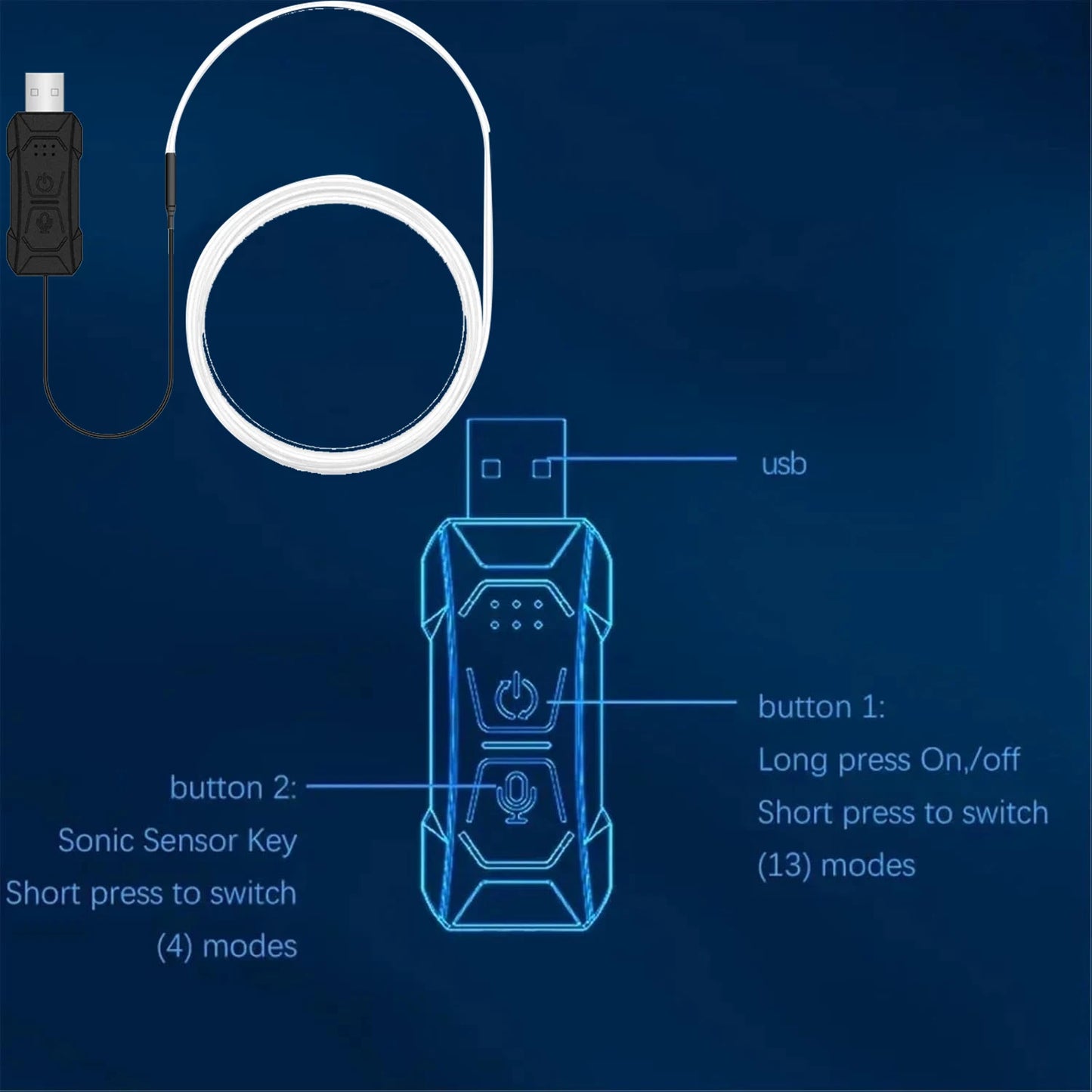 The Interior LED Light Strip Environmental Neon Light
