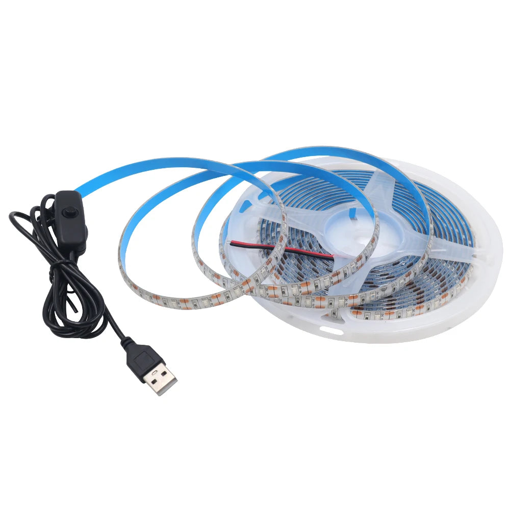 LED Strip Light USB 60Leds/m Flexible Led Tape for Room Decor