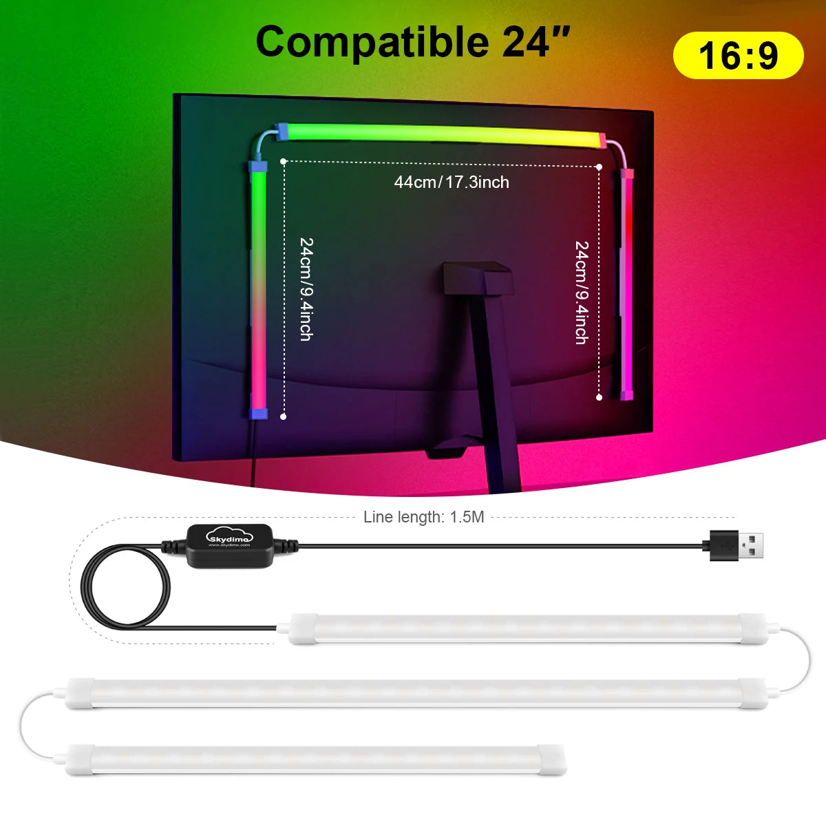 Smart Computer Monitor Sync LED Strip Light RGBIC PC Display Screen