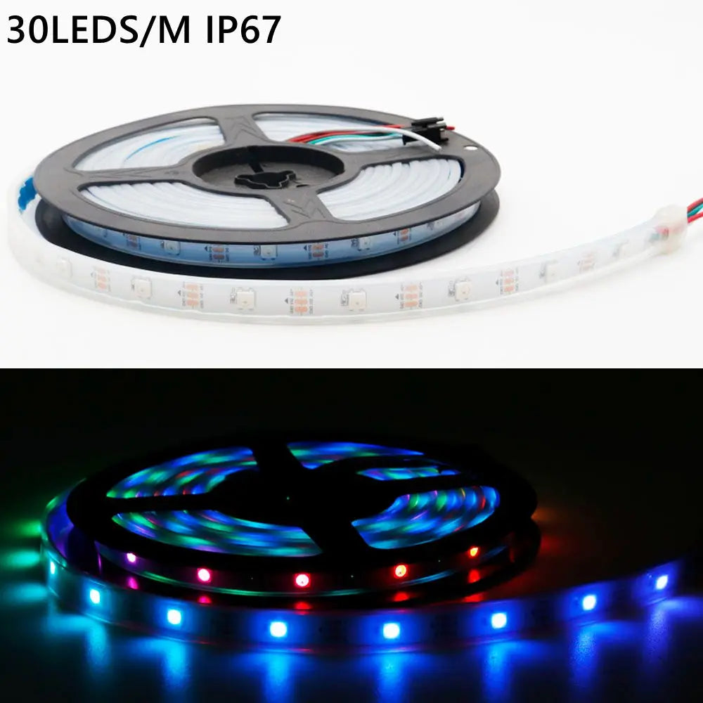 DC5V WS2812B Led Strip light 30/60/74/96/144leds/m Individually