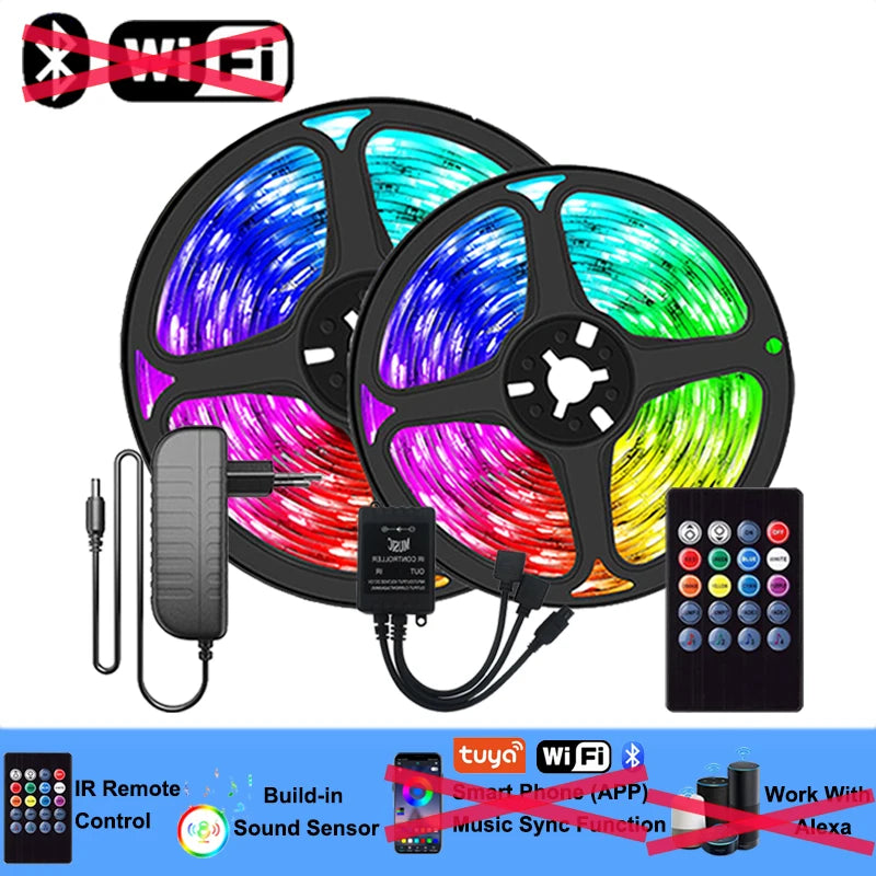 Wifi Led Strip Lights Bluetooth Music Led Tape Light