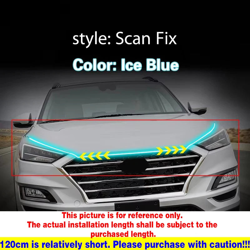 LED Auto Car Hood Lights Strip Universal Lamps Ambient Lights