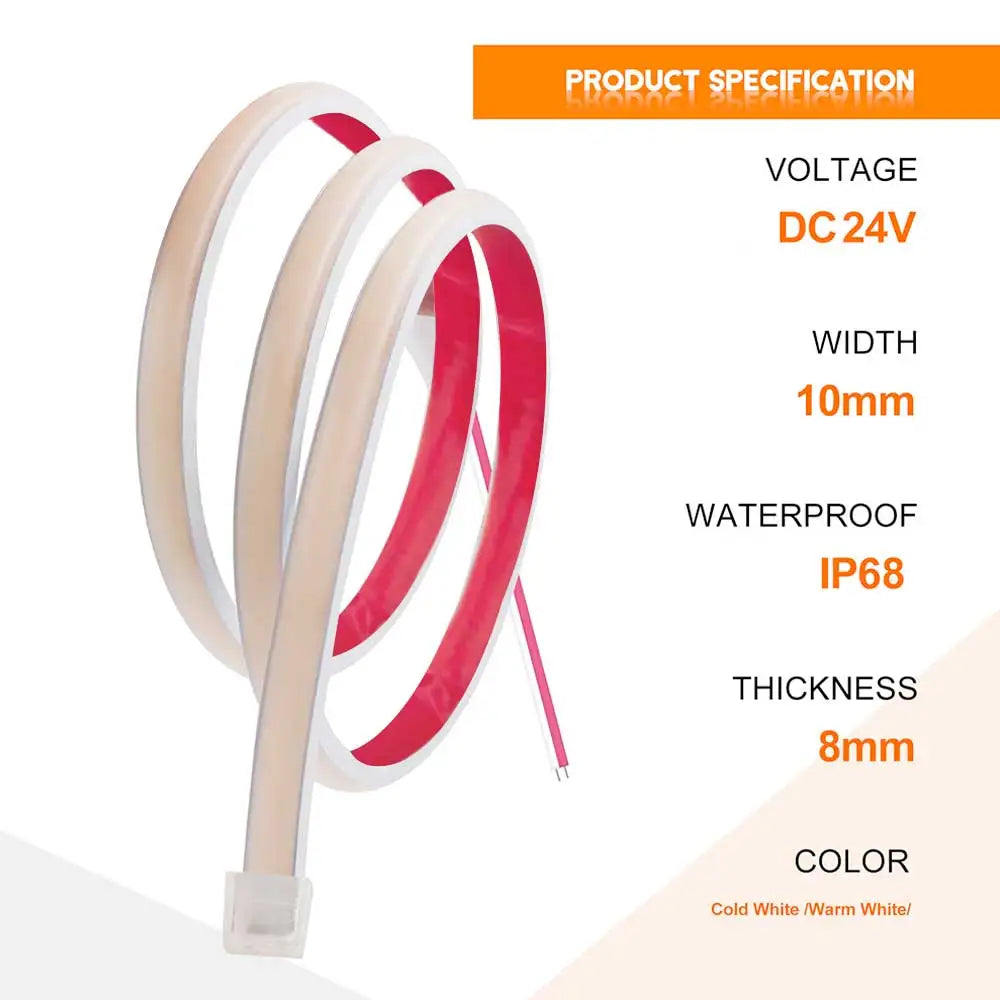 24V COB Solar Neon Light Strips Solar Flexible Lights