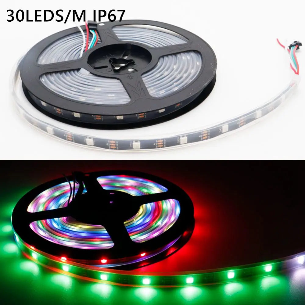 DC5V WS2812B Led Strip light 30/60/74/96/144leds/m Individually