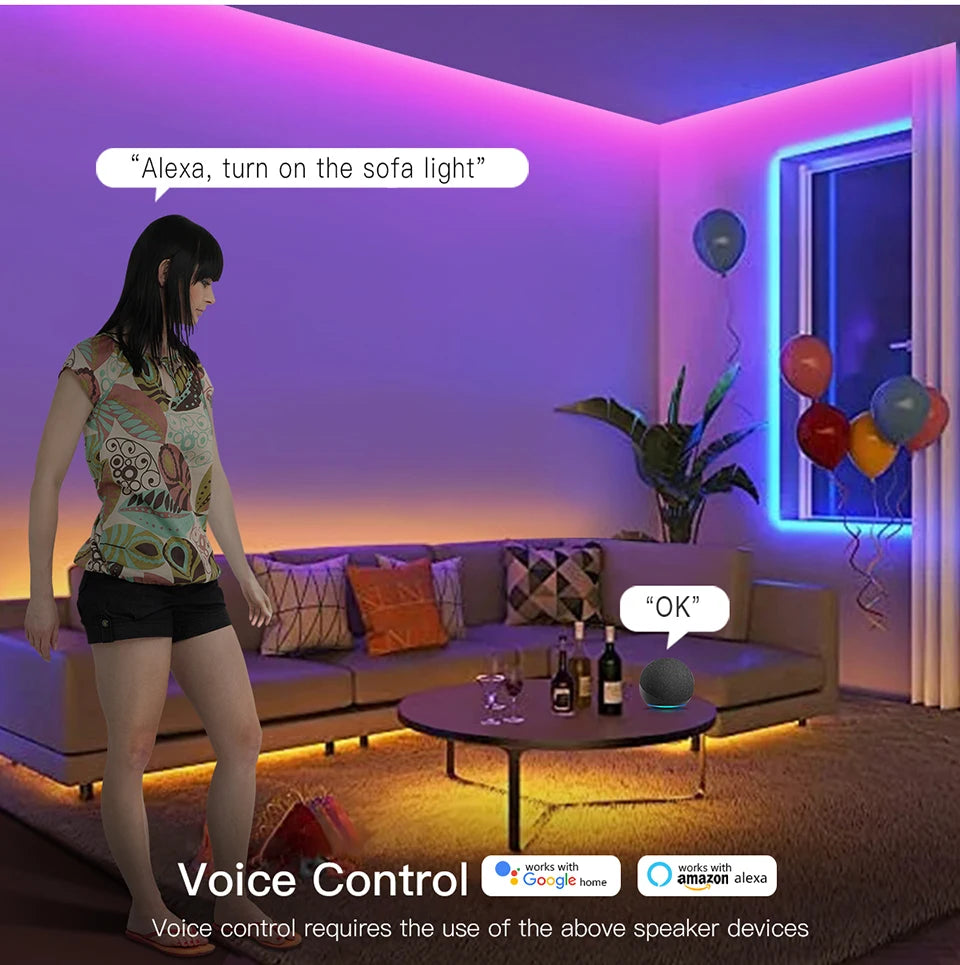 WIFI Alexa Control RGB COB LED Strip DC 5V USB Tuya APP