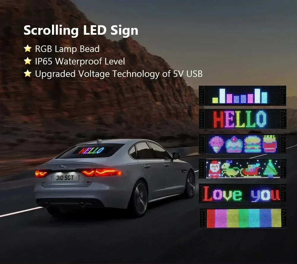 1-2 Pieces Devil‘s Eye LED Car Windshield Screen Animation Screen Light